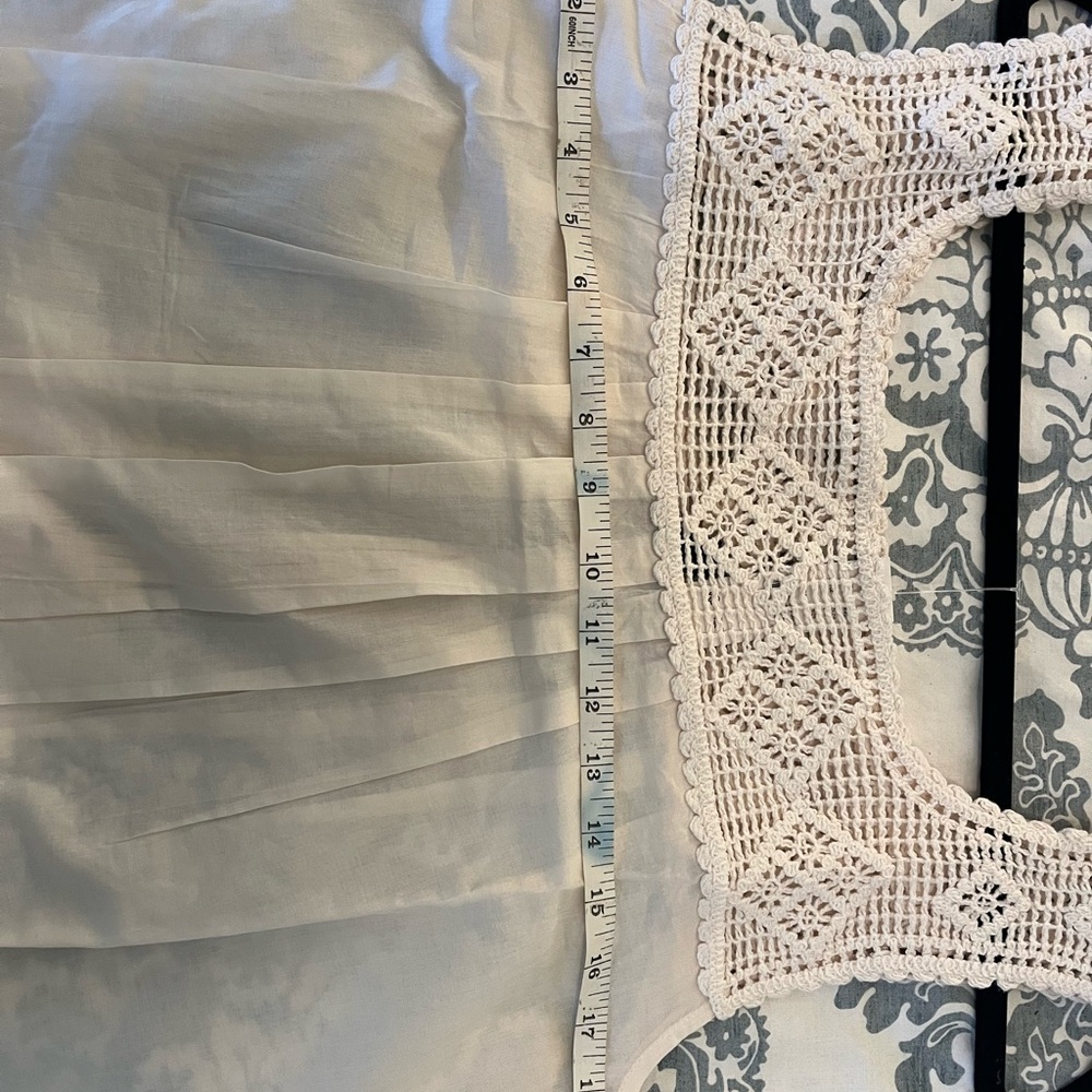 J. Crew Cream Crochet Trim Midi Dress Style C1285 Size Small - Picture 10 of 13